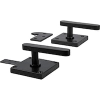 Hillman Contemporary Gate Latch with Lever Handle, Black Front_Three_Fourths_Angled_Right