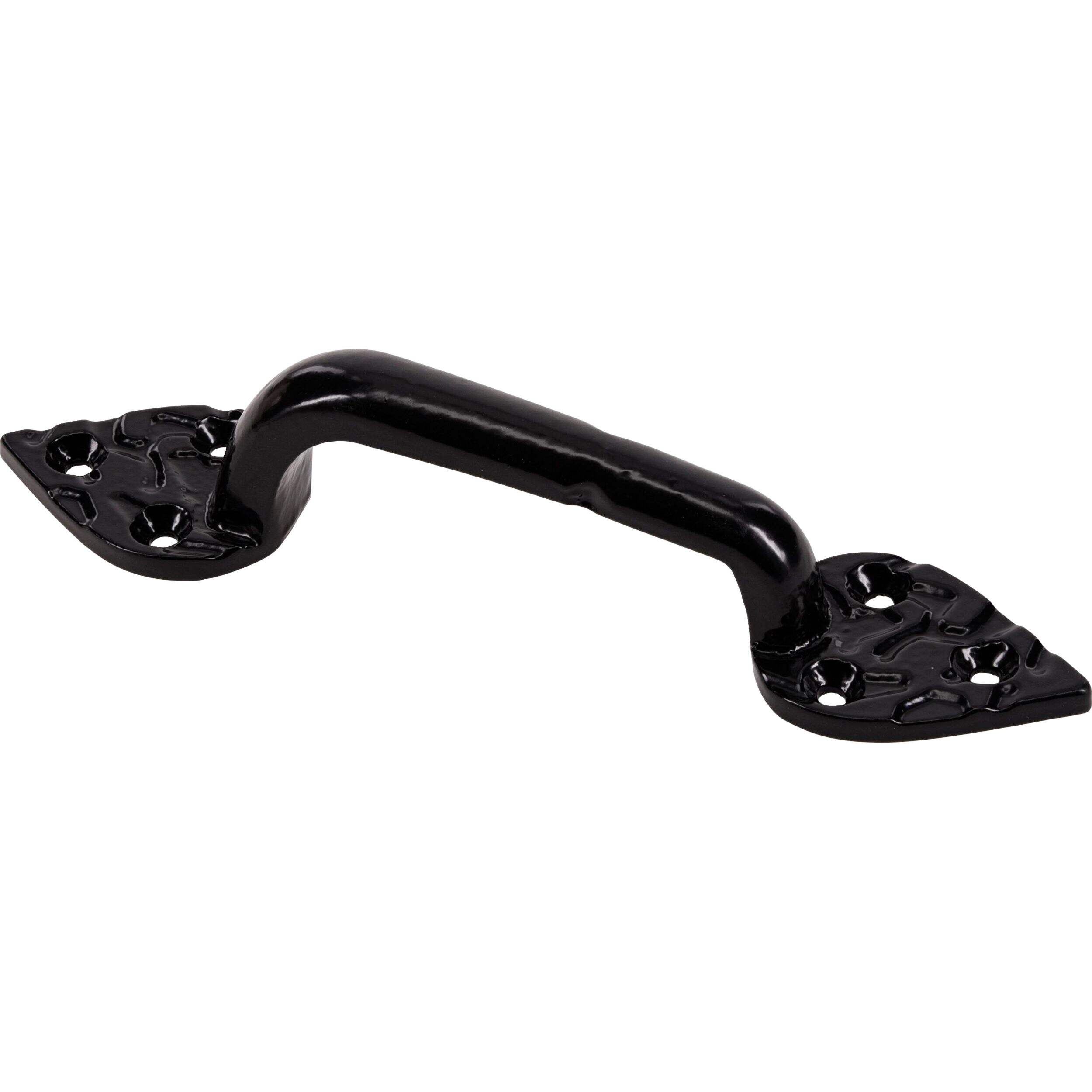 Poignée de barrière à tirer Hillman Old English, noir, 7-3/4 po Front_Three_Fourths_Angled_Left