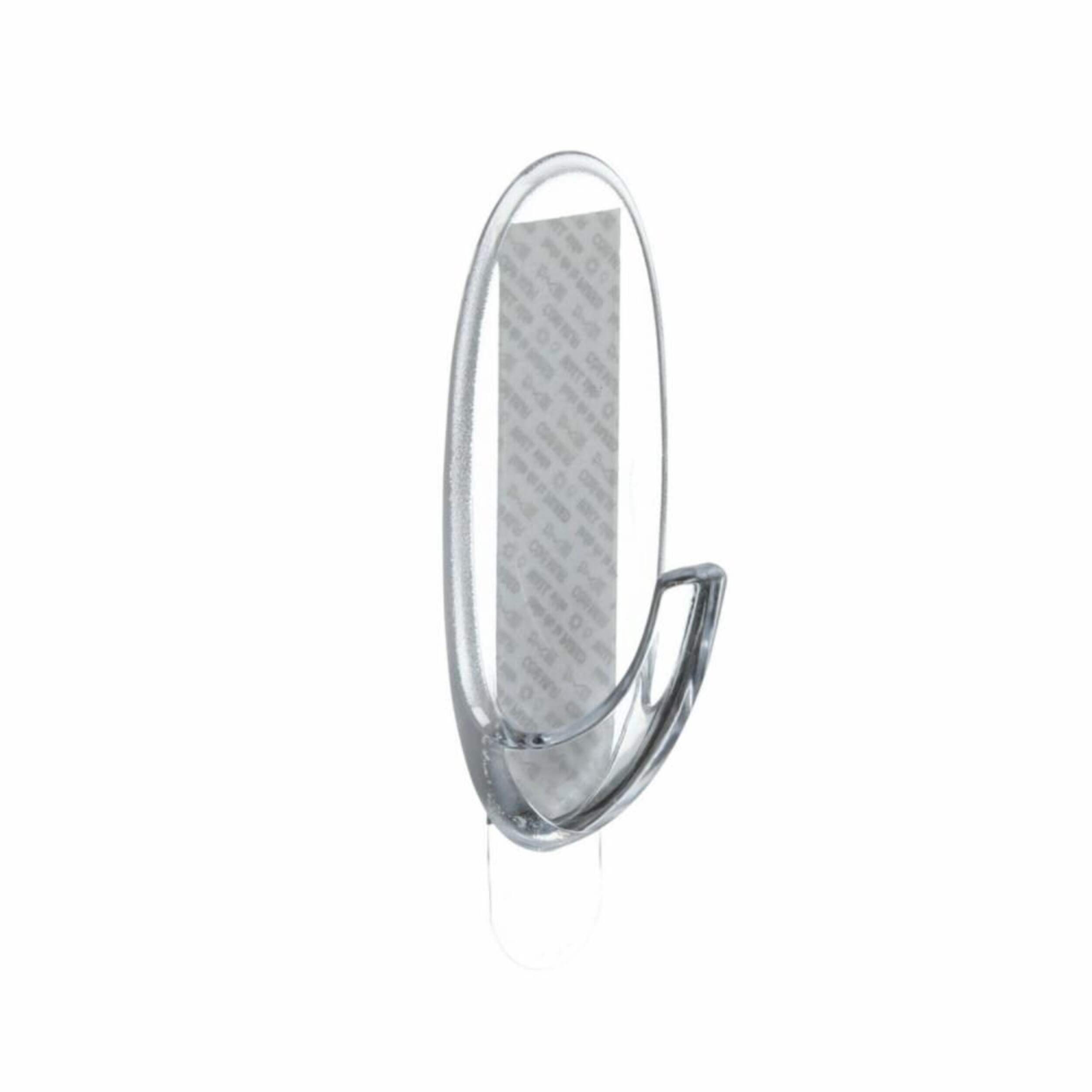 Command Clear Large Hook, Decorative, For All Weather Foam Strips Front_Angled_Right