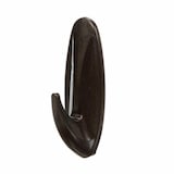 Command™ Graphite Outdoor Large Hook with All Weather Foam Strips, 5 lb Capacity Front_Angled_Left