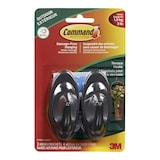 Command Outdoor Medium Slate Terrace Hooks, Easy Application, Foam Strips included Front_Flat