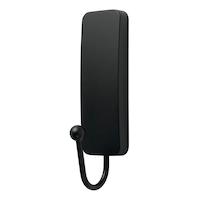 Command Medium Decorative Hook with Adhesive Strips, Matte Black, 3-lbs, 1 Strip per Pack Front_Angled_Left