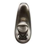 Crochet décoratif en métal Command avec bandes adhésives, moyen, nickel brossé, 3 lb, paq. 1 Front_Flat