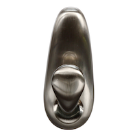 Command Medium Decorative Metal Hook with Adhesive Strips, Brushed Nickel, 3-lbs, 1 Strip per Pack Front_Flat
