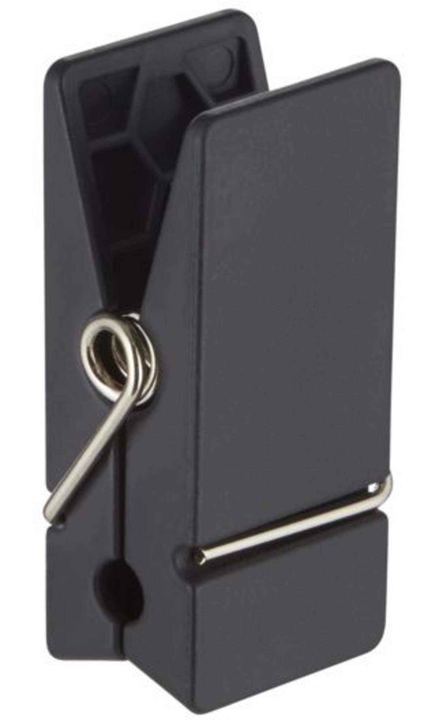 Command Small Slate Spring Clips with Adhesive Strips, Black, 3-pk Front_Angled_Right