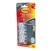 Command Medium Cord Organizer Clips, Clear, 4-pk Front_Three_Fourths_Angled_Left