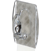 Command Mini Clear Hooks and Strips, For Variety Surfaces, 0.5-lb Capacity Front_Three_Fourths_Angled_Left