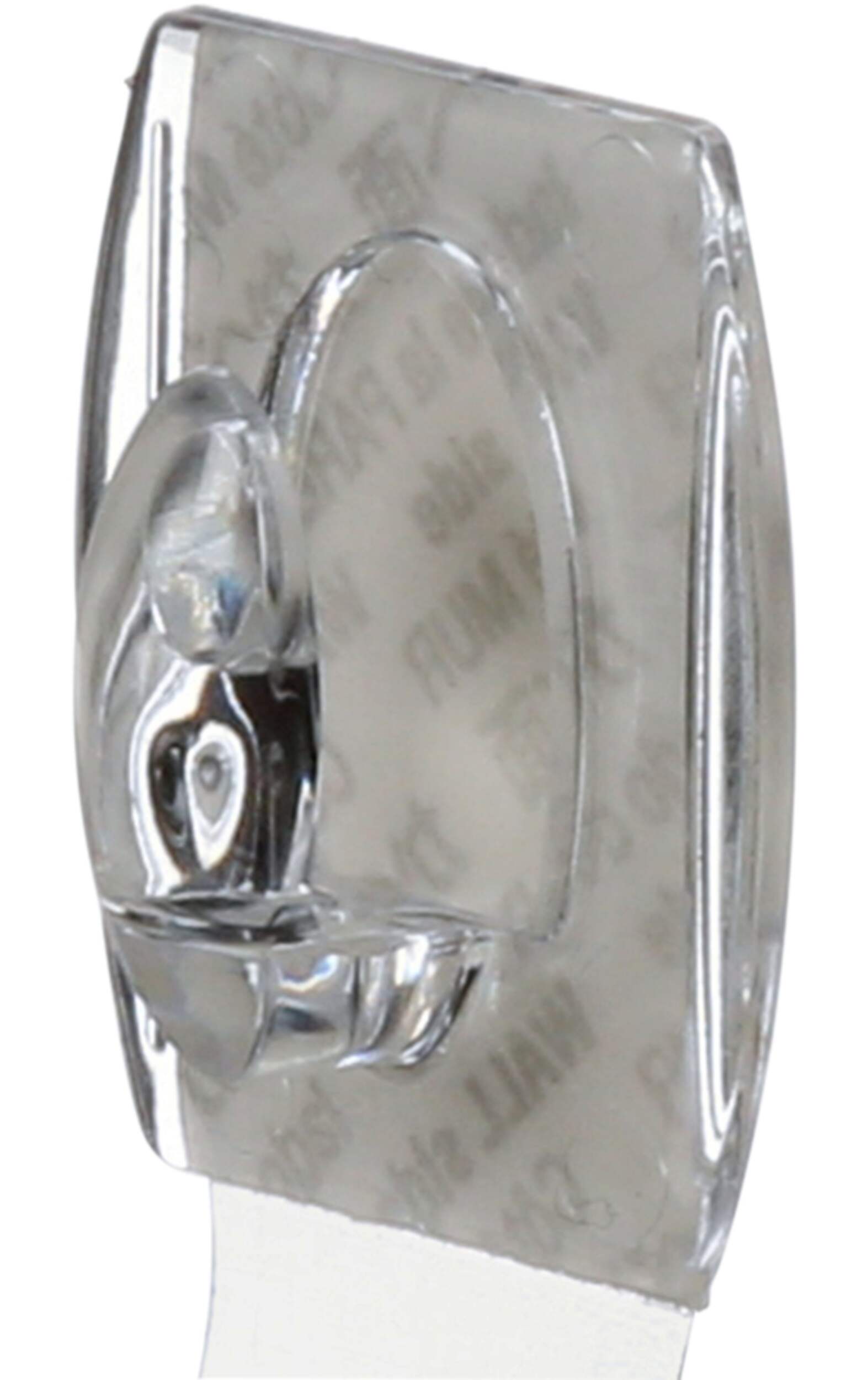 Command Mini Clear Hooks and Strips, For Variety Surfaces, 0.5-lb Capacity Front_Three_Fourths_Angled_Left
