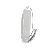 Command Medium Clear Hooks and Strips, Damage Free, 2-lb Capacity Front_Three_Fourths_Angled_Right