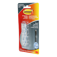 Command Cord Clips, For Electronic Cord, Damage Free