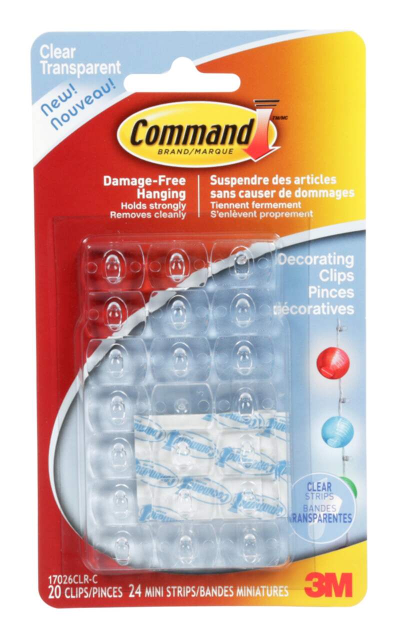 3M Command Command™ Clear Decor Clips with 20 Hooks & 24 Strips