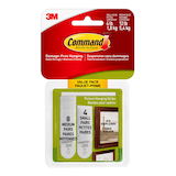Command Adhesive Picture Hanging Strips Value Pack, White, 4-lbs to 12-lbs, Assorted Sizes, 12-pk Front_Flat