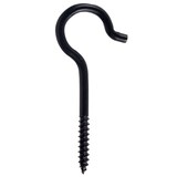 Hillman Screw Hook, 3-3/8-in, Black Front_Flat