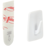 Command Micro Hooks with Adhesive Strips, White, 0.5-lbs, 3-pk Front_Angled_Right