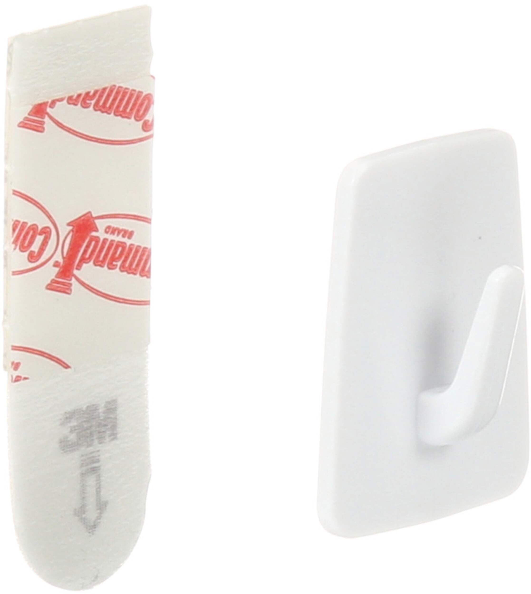 Command Micro Hooks with Adhesive Strips, White, 0.5-lbs, 3-pk Front_Angled_Right