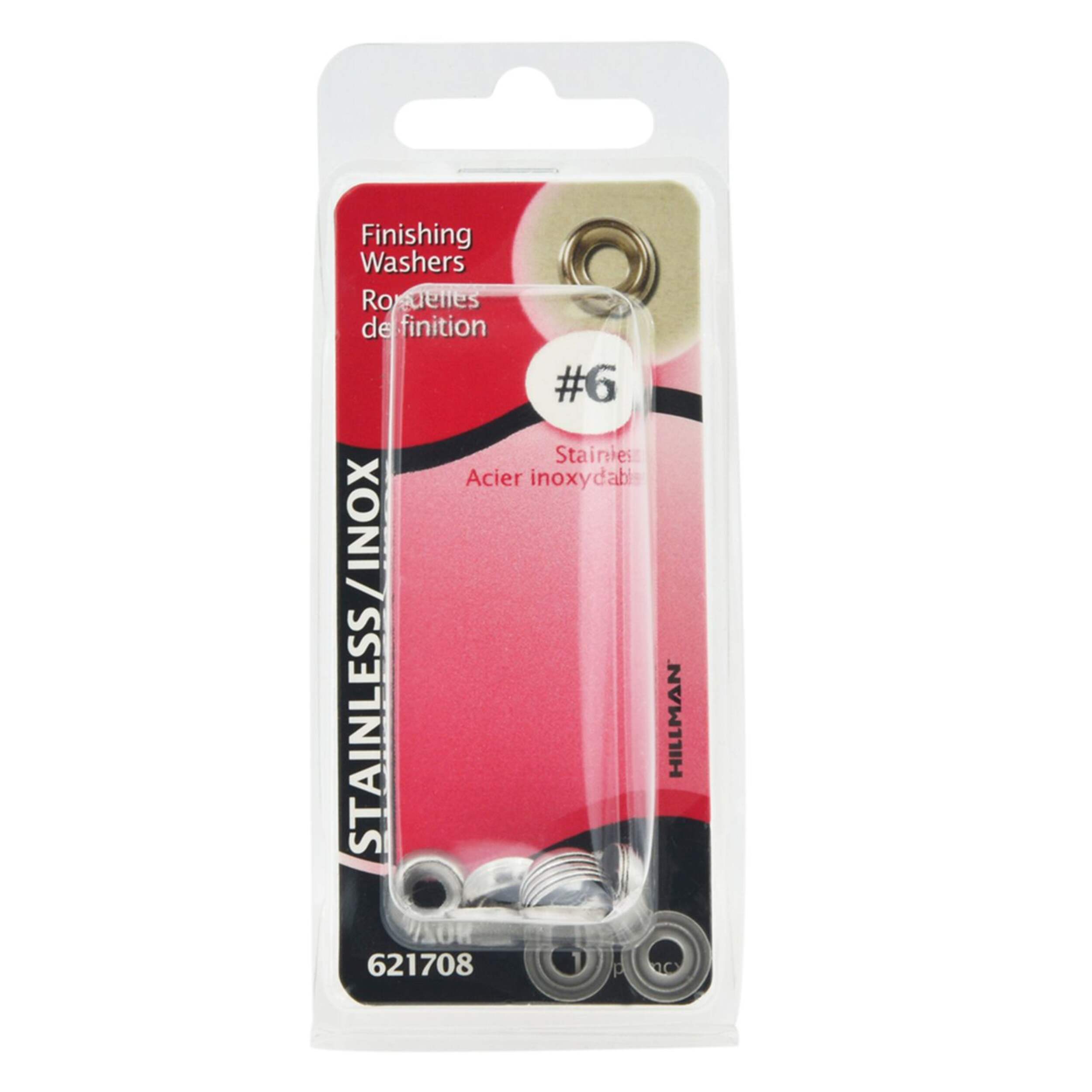 Rondelle de finition plaquée nickel Hillman, no 6 Front_Flat
