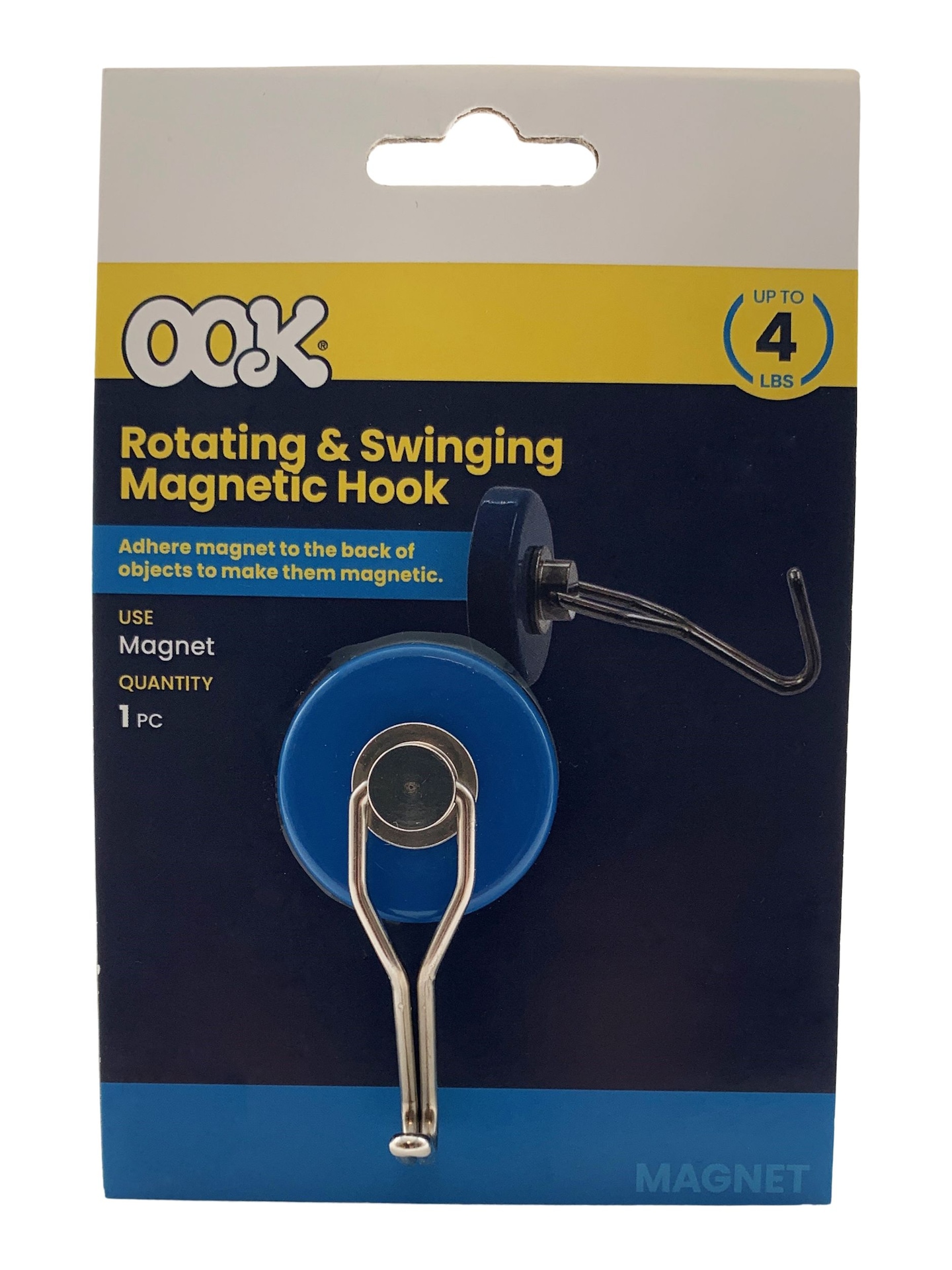 Hillman Ferrite Rotating & Swinging Utility Hook, Metallic, 1.