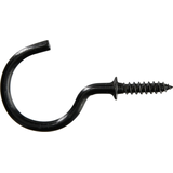 Hillman Mug Cup Hook, Half Hook Half Screw, Black, 7/8-in, 40-pk Side_Left