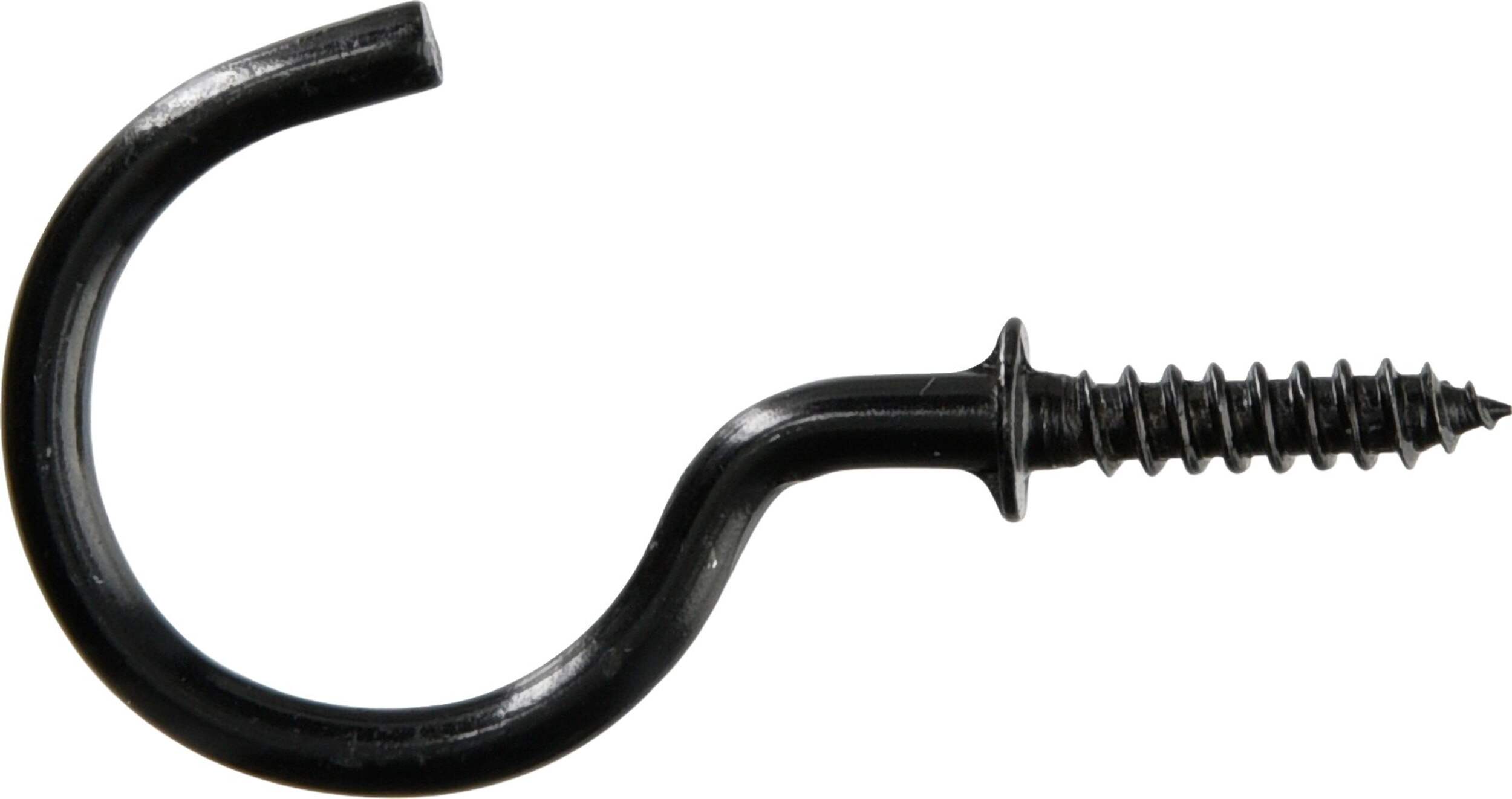 Hillman Mug Cup Hook, Half Hook Half Screw, Black, 7/8-in, 40-pk Side_Left
