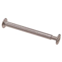 Hillman Flat-Head Slotted Drive Binding Post Screw, Threaded, External, 1-in