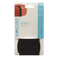Velcro ONE-WRAP Adjustable Reusable Velcro Hook and Loop Ties, Black, 23 x 7/8-in,  3-pk