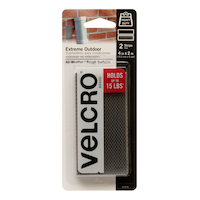 Velcro Industrial Strength Extreme Heavy Duty Outdoor Strips, 15-lbs, 4-in x 2-in, 2-pk Front_Flat