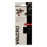 Velcro Industrial Strength Low Profile Heavy Duty Tape, Black, 10-lbs, 3-ft x 1-in, 1-pk Front_Flat