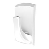 High & Mighty Plastic Hook, Easy Insertion and Removal, 20-lb Capacity, Assorted Sizes, 2-pc Front_Angled_Left