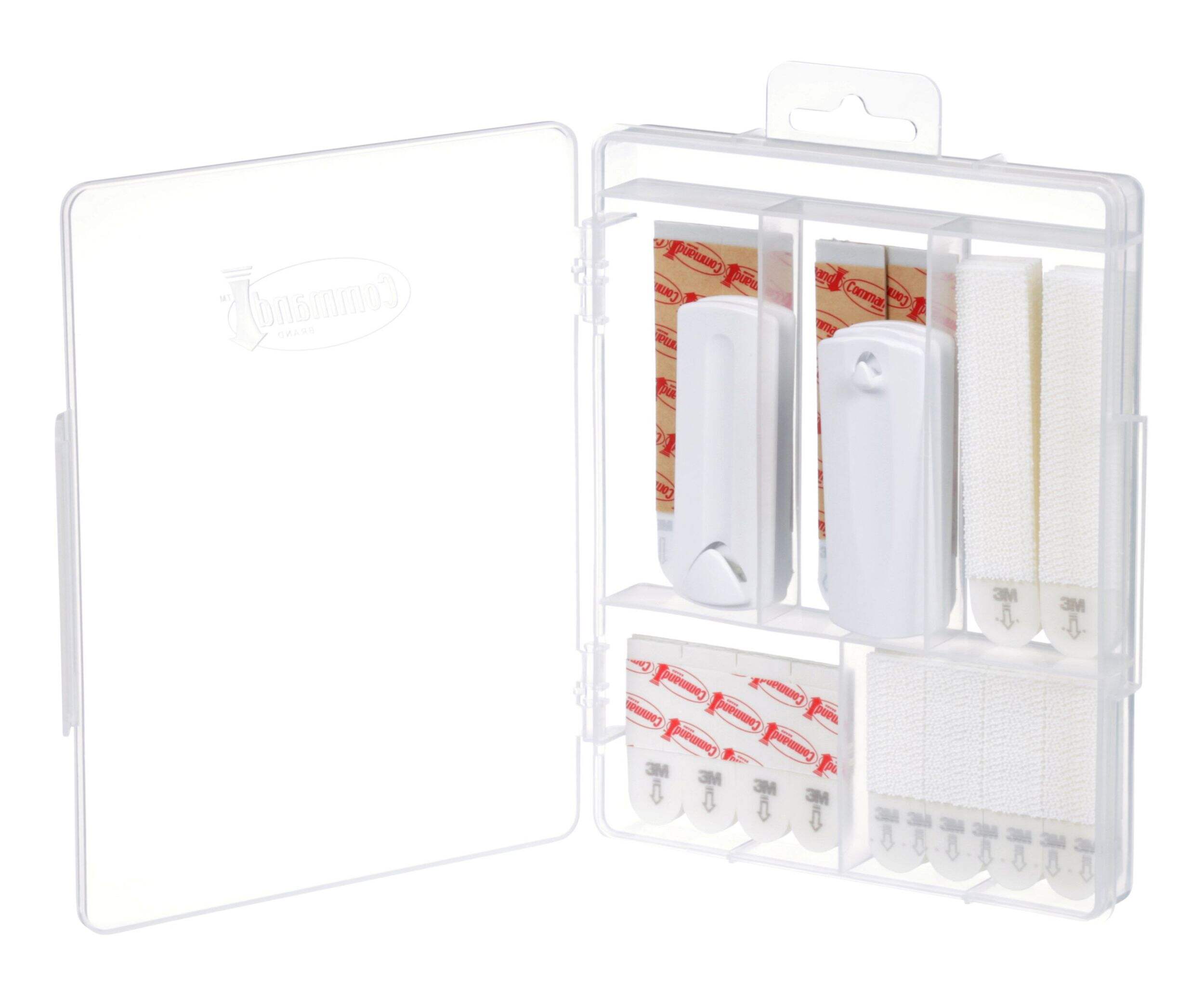 Trousse de suspension de tableaux Command avec bandes adhésives, blanc, paq. 50 Front_Angled_Left