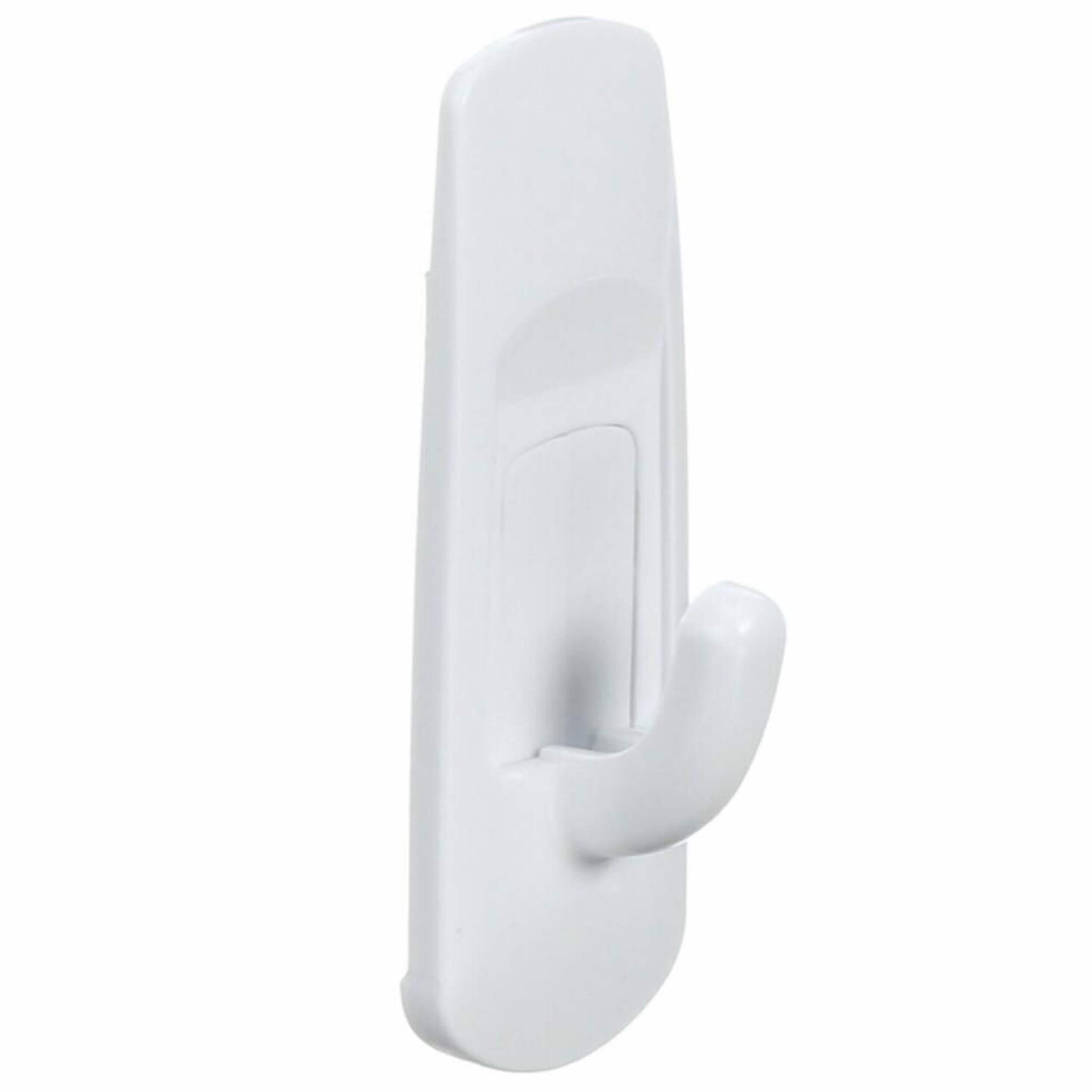 Command Small Utility Hooks Value Pack with Adhesive Strips, White, 1-lb, 6 Strips per Pack Front_Angled_Right