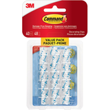 Command Adhesive Decorating Clips Value Pack with Adhesive Strips, Clear, 40 Strips per Pack Front_Flat