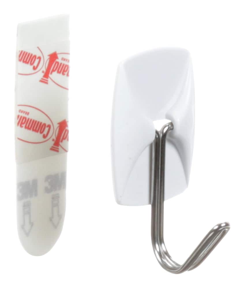 Command Small Utensils Wire Hooks Mega Pack with Adhesive Strips, White, 0.5 -lbs, 28 Strips per Pack