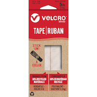 Velcro Durable Reusable Eco Tape, White, 5-lbs, 3-ft x 0.7-in