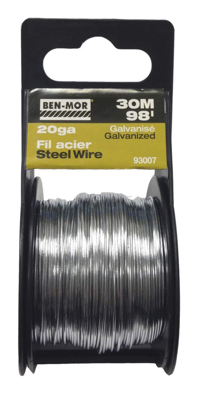 Galvanized Steel Wire 20G, 98-ft