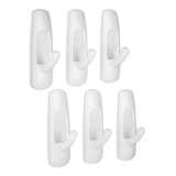 Command Medium Utility Hooks in Reclosable Package, Adhesive, No Surface Damage, 3-lb, 6 Strips per Pack Front_Three_Fourths_Angled_Right