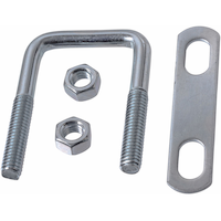 Buildex Square U Bolt, Carbon Steel, Zinc-Plated, 3 x 2-in Composite_or_Mixed