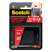 Scotch Heavy Duty UV Resistant Extreme Fasteners, 10-lbs, 1 x 3-in, Assorted Colours, 4-pk