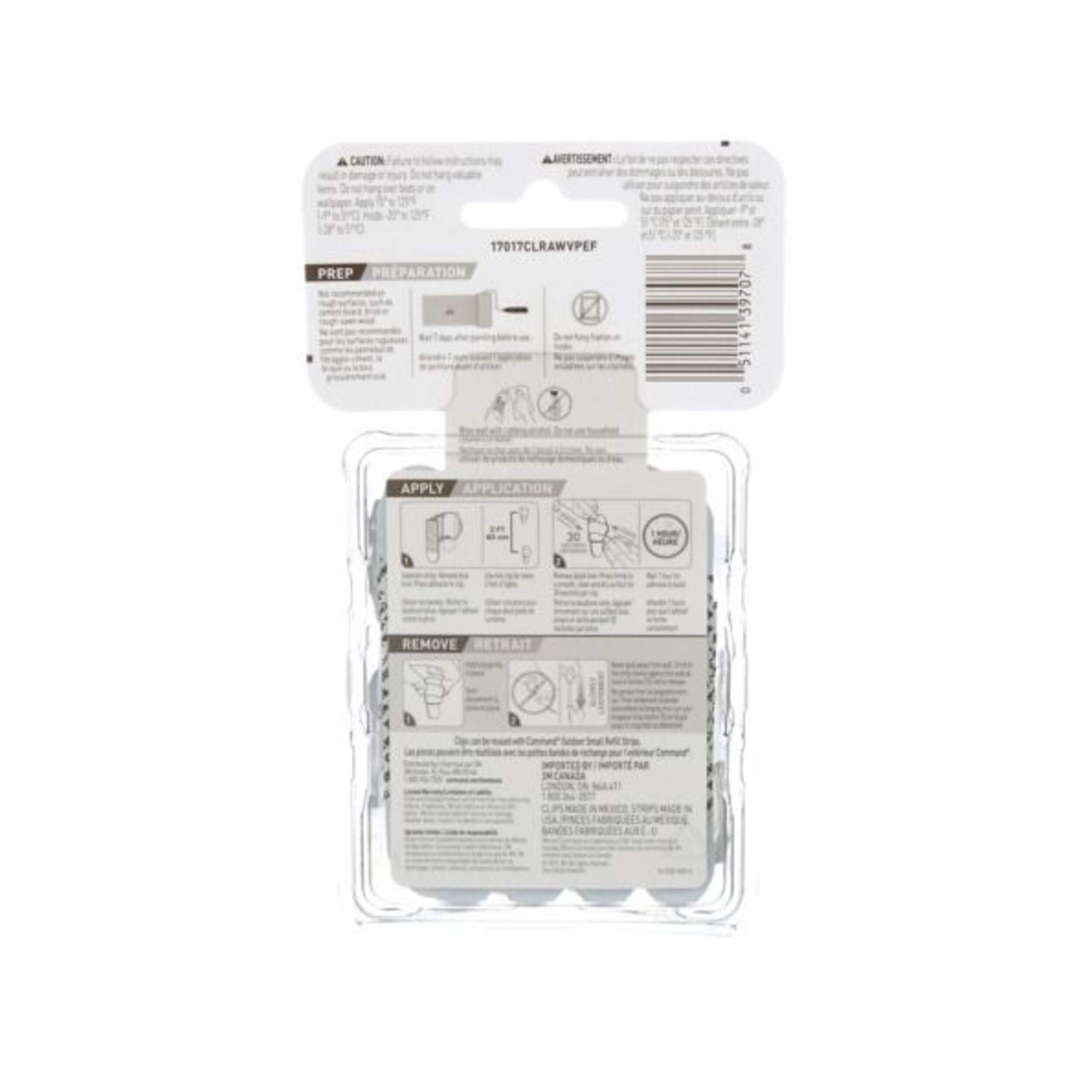 Command™ Outdoor Light Clips with Foam Strips, No Surface Damage, 32 Strips per Pack Back_Flat