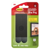 Command™ 20-lb Black Picture Hanging Strips Value Pack, 17217BLK-8EF | 8 Pairs, X-Large Strips Front_Flat