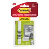 Command 12-lb Narrow Picture Hanging Strips Value Pack Front_Flat