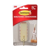 Command Medium Satin Brass Hook Front_Flat