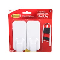 Command¿ 10-lb Jumbo Hook Value Pack, 17010-2EF | 2 Hooks, 6 Strips per Pack