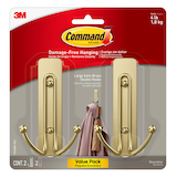 Command Large Satin Brass Hooks Front_Flat
