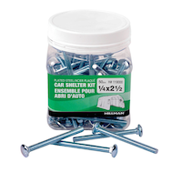 Hillman Car Shelter Repair Hardware Kit, 1/4-in x 2-1/2-in Front_Elevated