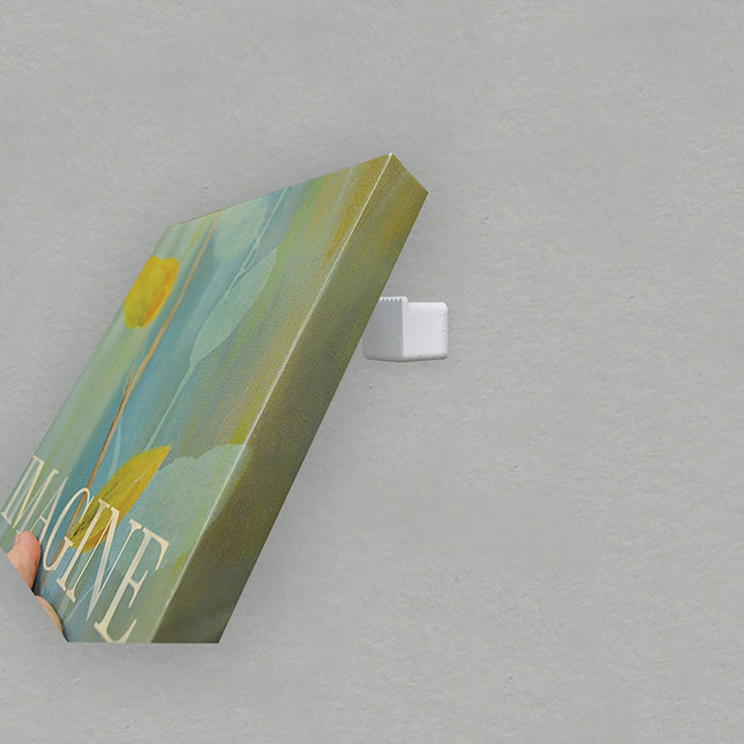 OOK Ready Nail Canvas Grip, For Hanging Canvas, No Tools Required, 10-lb Capacity, 4-pk Front_Three_Fourths_Angled_Left