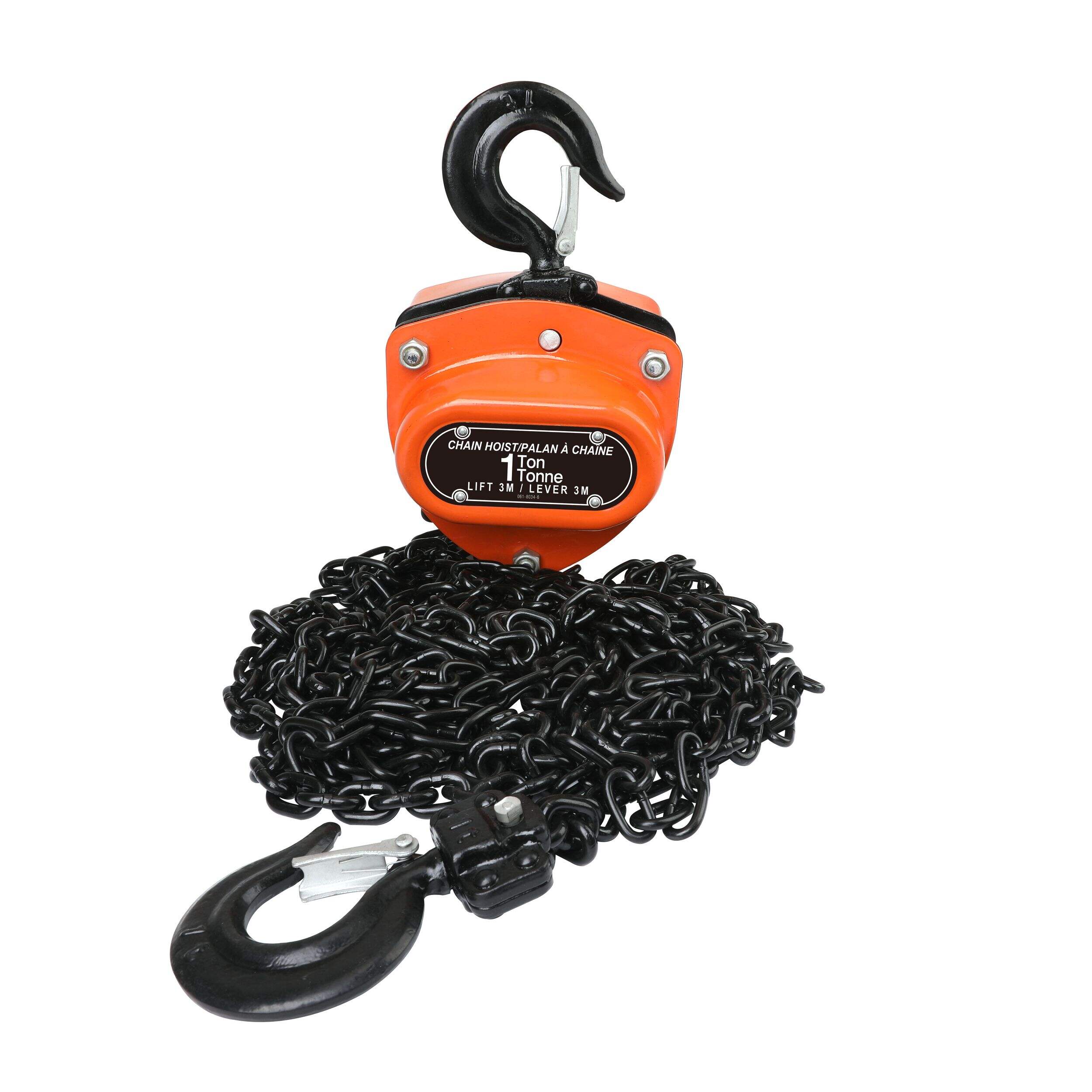 Certified 1-Ton Triangle Chain Hoist Back_Elevated