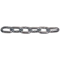 Ben-Mor Grade 30 Coil Utility Chain, Zinc Plated, 3/16-in x 50-ft Front_Flat
