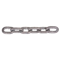 Ben-Mor Grade 30 Coil Utility Chain, Galvanized, 1/4-in x 10-ft Front_Flat