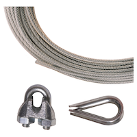 Ben-Mor Galvanized Steel Cable, 50-ft, Assorted Sizes Composite_or_Mixed