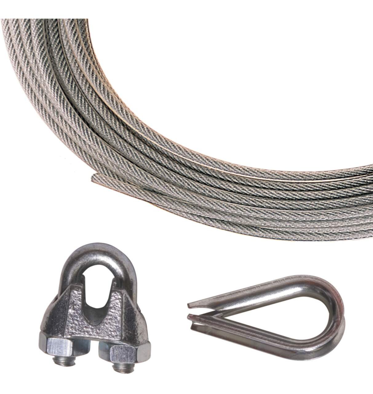 Ben-Mor Galvanized Steel Cable, 50-ft, Assorted Sizes